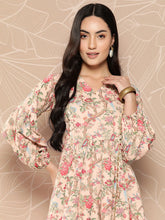 Floral Printed Tunic-AHTUCRDP-8148-ICH
